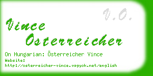 vince osterreicher business card