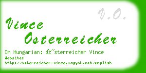 vince osterreicher business card